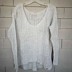 Abercrombie & Fitch ivory metallic sweater size m